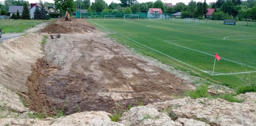 Prace budowlane na stadionie