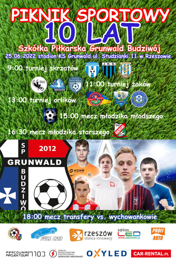 Piknik z okazji 10-lecia szkółki piłkarskiej Grunwald Budziwó Rzeszów