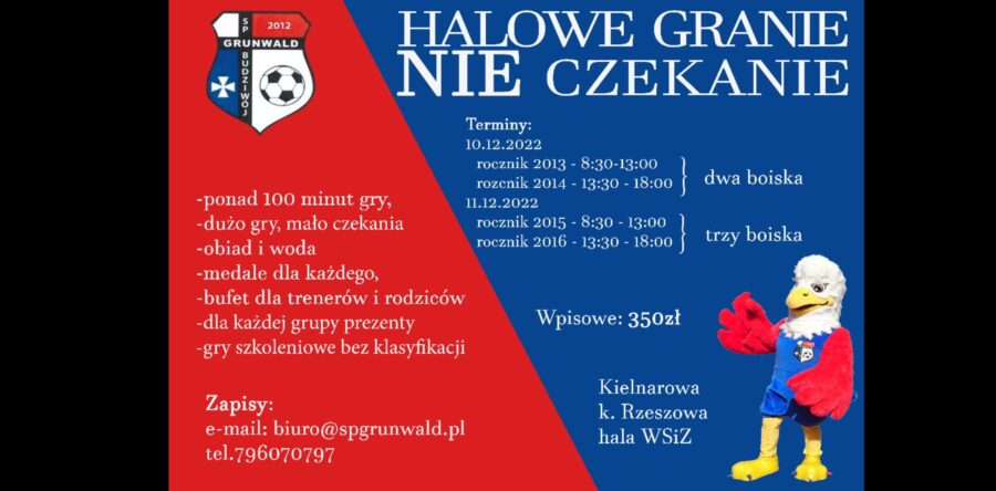 Turniej piłkarski “Halowe granie nie czekanie”!