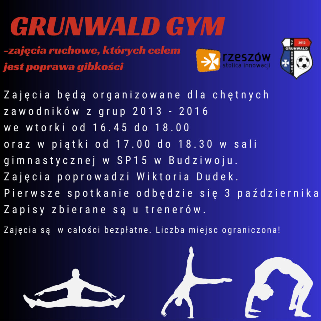 Bezpłatna gimnastyka dla zawodników grunwaldu