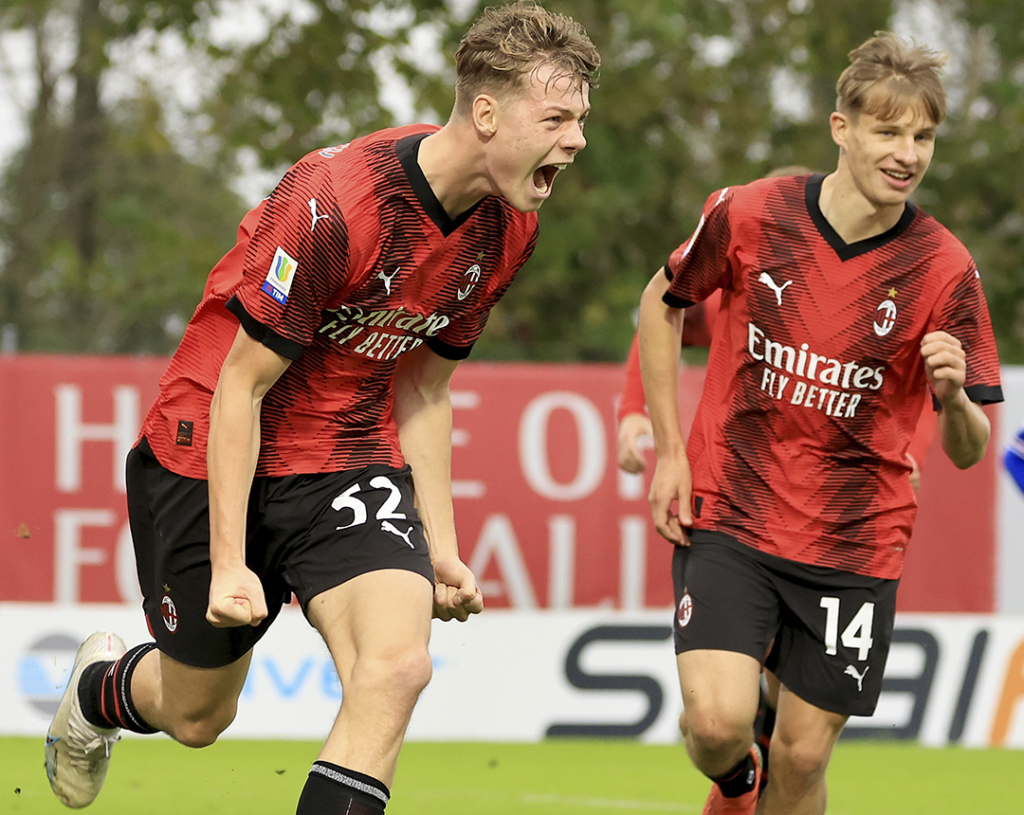 debiut wychowanka Grunwaldu Mateusza Skoczylasa w AC Milan Primavera