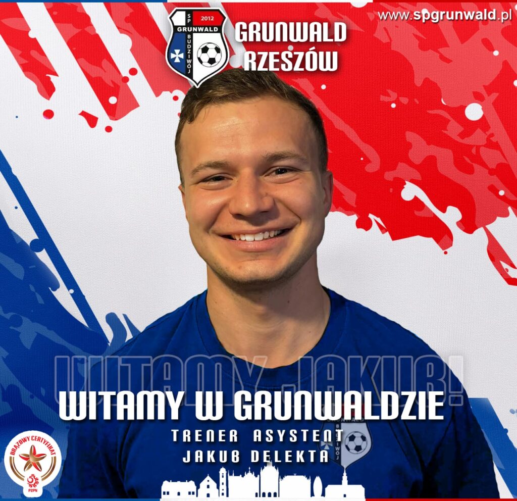 Jakub Delekta zawodnik ŁKS Łowisko został trenerem w szkółce Grunwald Budziwój Rzeszów