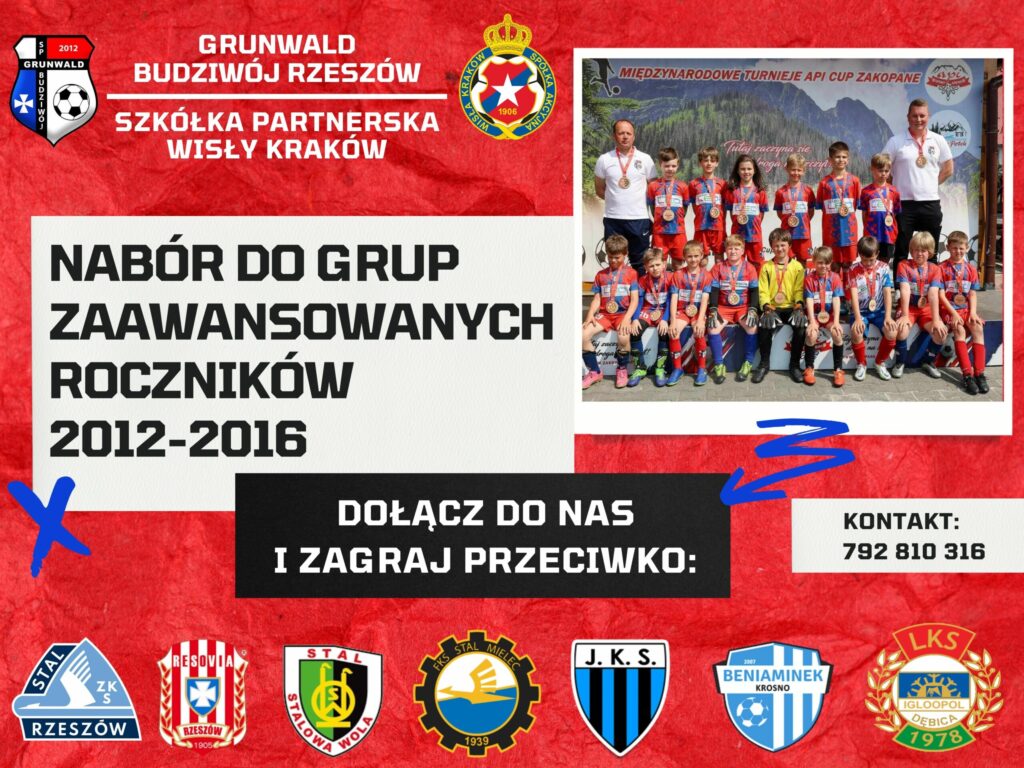 szkółka piłkarska Grunwaldu szuka zawodników do grup zaawansowanych