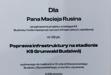 Projekty Grunwaldu zdobyły dofinansowania z RBO!