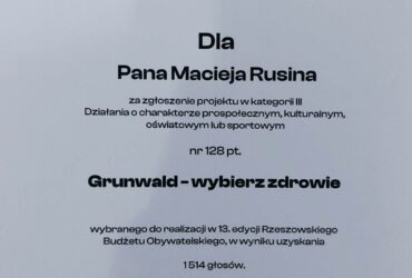 Projekty Grunwaldu zdobyły dofinansowania z RBO!